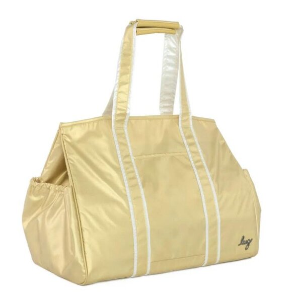 Lug Rover X-Large Carry-All Tote Metallic Gold with North Star Cream Interior - Picture 2 of 15